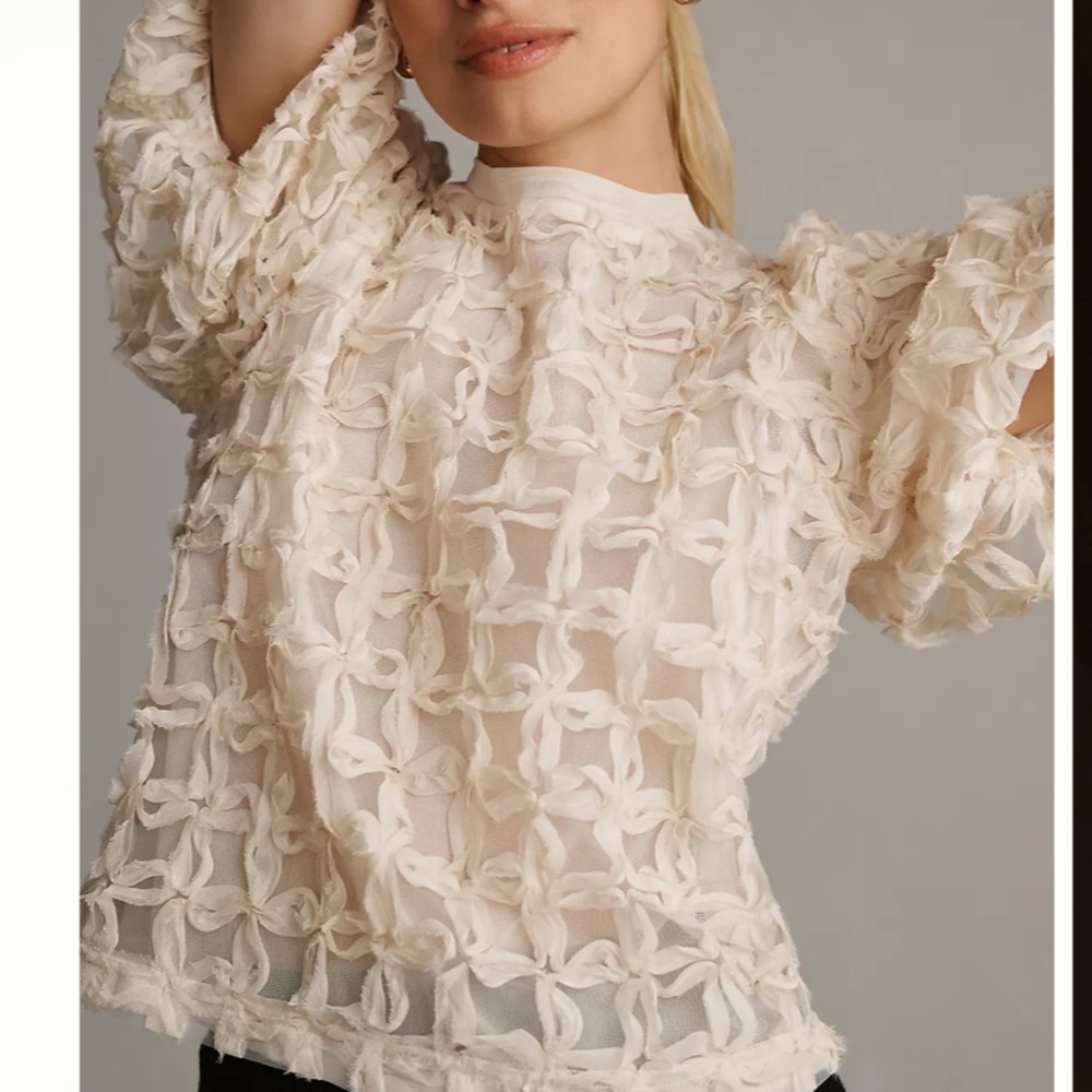 Sarah Hann Karla Textured Top size small